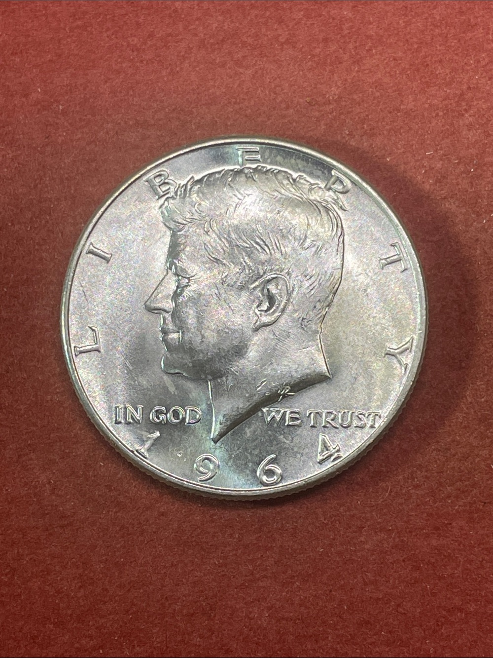 Vintage 1964 Kennedy Half Dollar 90% Silver Brilliant Uncirculated